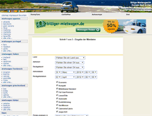 Tablet Screenshot of billige-mietwagen24.de
